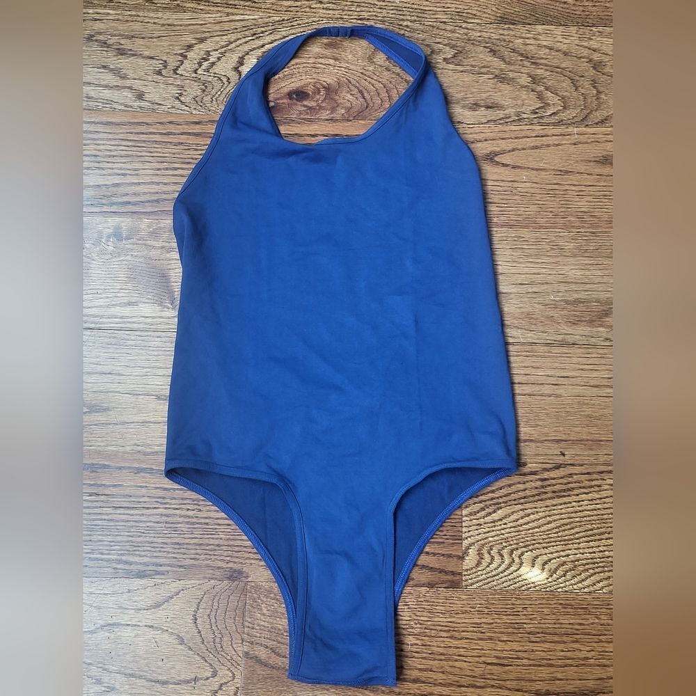 Free People bodysuit, XS/S, Blue, NWOT, Halter